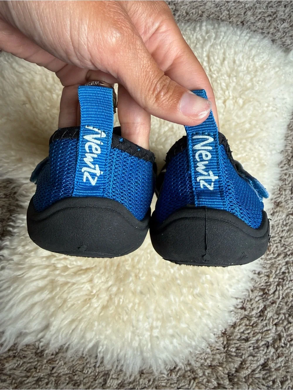 Newtz water shoes with blue and green sharks size 13/1